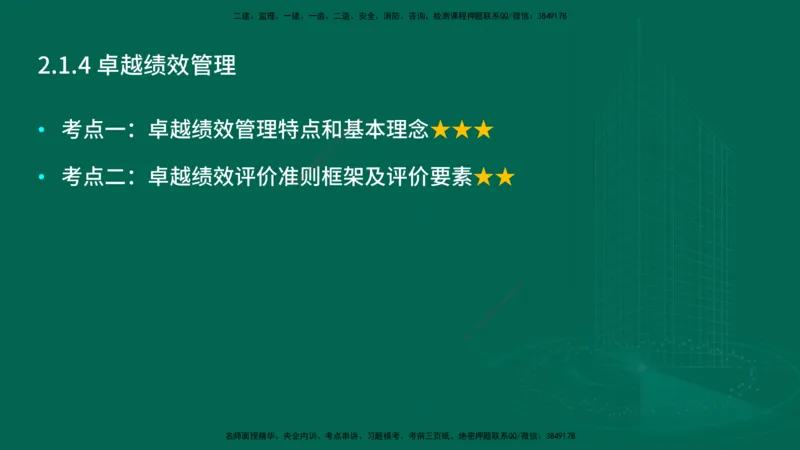 25年一建《项目管理》大V精讲第2章讲义在线版_2026年一级建造师_2026年一建管理_2025年一建管理SVIP_02-基础精讲✿高端面授✿深度强化_30-管理《强化精讲班》许名标YL
