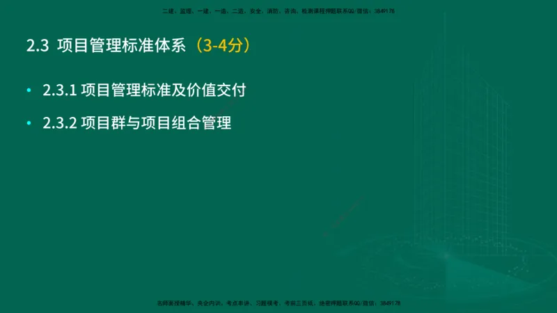 25年一建《项目管理》大V精讲第2章讲义在线版_2026年一级建造师_2026年一建管理_2025年一建管理SVIP_02-基础精讲✿高端面授✿深度强化_30-管理《强化精讲班》许名标YL