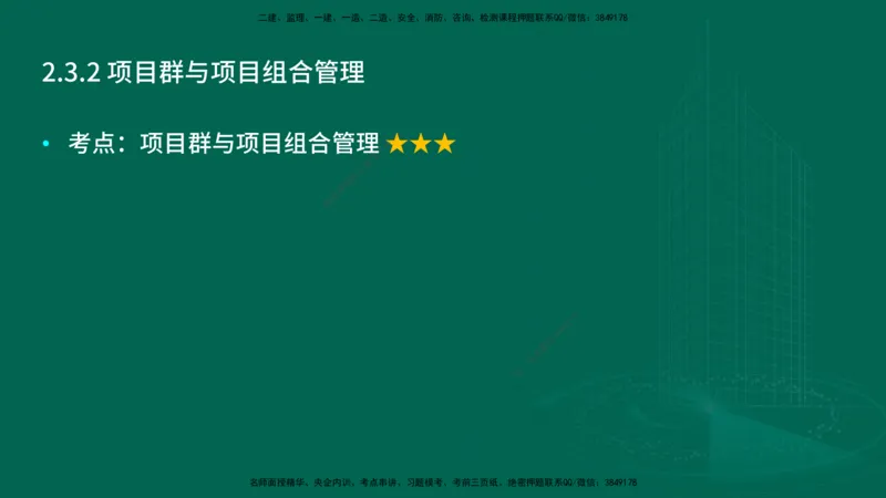 25年一建《项目管理》大V精讲第2章讲义在线版_2026年一级建造师_2026年一建管理_2025年一建管理SVIP_02-基础精讲✿高端面授✿深度强化_30-管理《强化精讲班》许名标YL