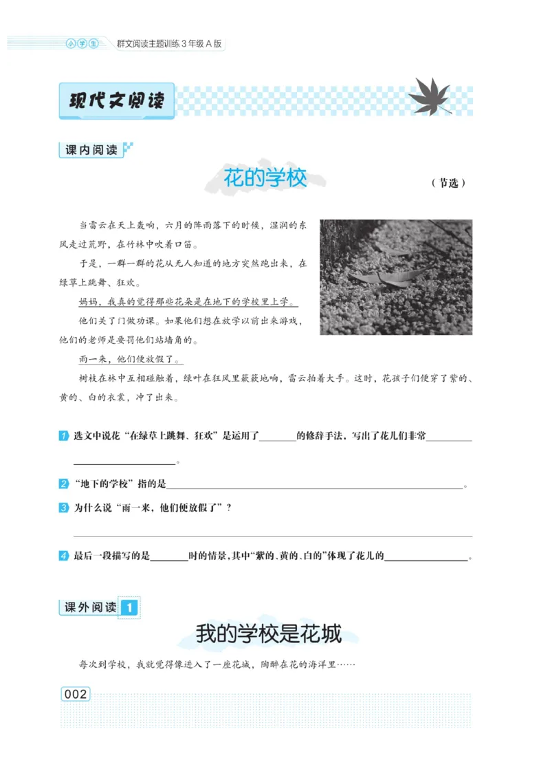 《群文阅读主题训练》语文3年级上册（RJ）