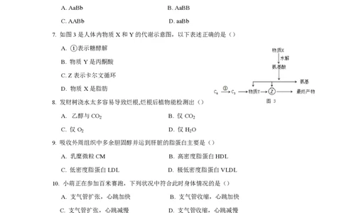 2018年高考生物试卷（上海）（空白卷）_生物历年高考真题_新&middot;PDF版2008-2025&middot;高考生物真题_生物（按试卷类型分类）2008-2025_自主命题卷&middot;生物（2008-2025）_上海自主命题&middot;生物（2008-2022）