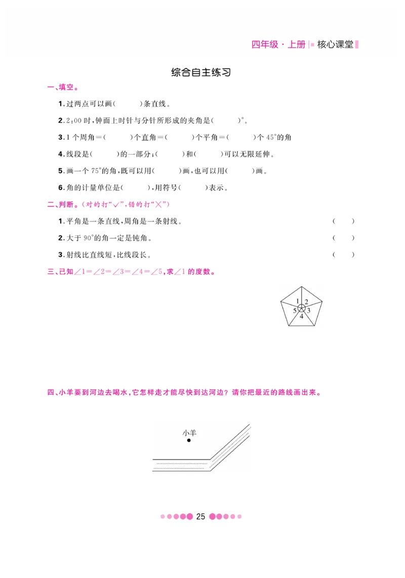《核心课堂》4年级数学上册（冀教版）书_2024年人教版小学数学一二三四五六年级上册下册期中期末试a0747_小学全科《同步练习+精品试卷》打包下载（1-6年级单元月考期中期末试卷）