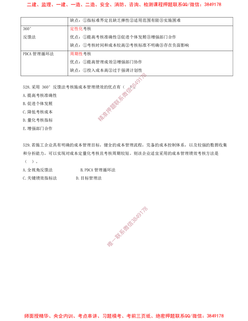 44.44-第6章-建设工程成本管理（六）_2026年一级建造师_2026年一建管理_2025年一建管理SVIP_03-习题精析✿实战特训✿模考通关_23-管理《习题代练班》金月SMR推荐