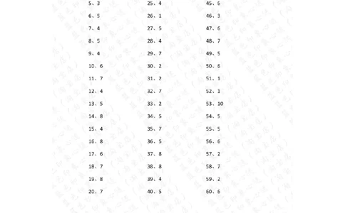 10以内减法第41~60篇答案_小学数学口算竖式脱式计算应用题一二三四五六年级上下册电_小学数学口算题库电子版（1-6）_小学数学口算一年级_口算题适合1年级(含答案）