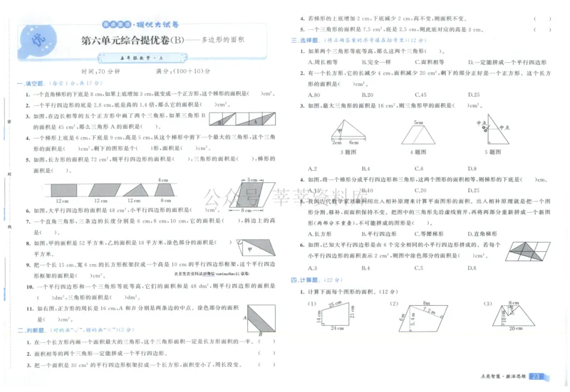 25秋亮点激活大试卷 5人数（上）
