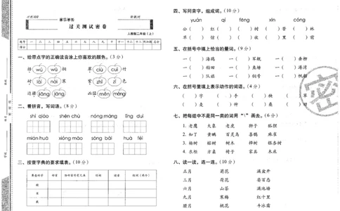 二上语文期末冲刺卷（24秋）_2024年人教版小学数学一二三四五六年级上册下册期中期末试a0747_小学全科《同步练习+精品试卷》打包下载（1-6年级单元月考期中期末试卷）_期末总复习