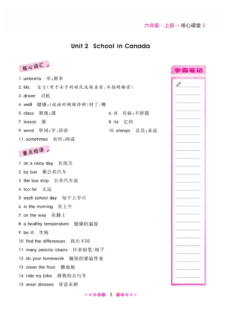 《核心课堂》6年级英语上册（冀教版）小册_2024年人教版小学数学一二三四五六年级上册下册期中期末试a0747_小学全科《同步练习+精品试卷》打包下载（1-6年级单元月考期中期末试卷）