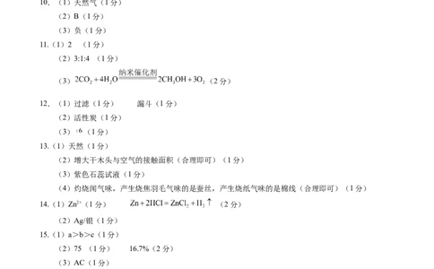 2025年中考第一次模拟考试（陕西卷）（参考答案及评分标准）_2025年初中《中考第一次模拟》全国各地区模拟卷（8科全）(1)_2025年《中考第一次模拟卷》初中化学_陕西&radic;