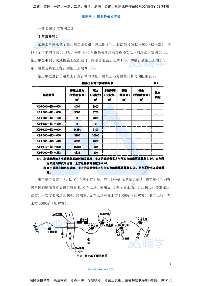 09.2025卢小东-案例母题特训-（9）2017年案例题二_2026年一级建造师_2026年一建公路_2025年一建公路SVIP_04-冲刺串讲✿考点强化✿小灶集训_18-公路《案例母题特训》卢小东HX