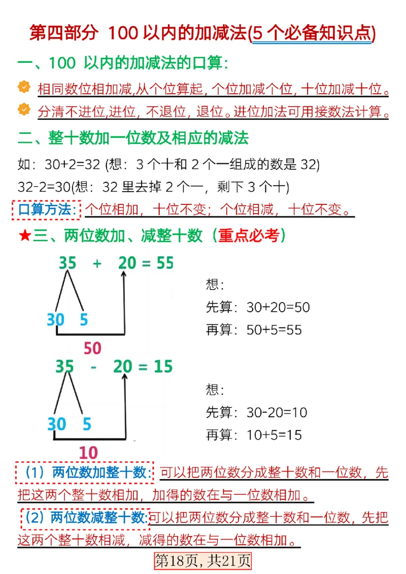 1154一（下）数学全册考点知识汇总_一年级上下册资料_一年级下册小红书同款资料_一下数学_25年一下数学资料
