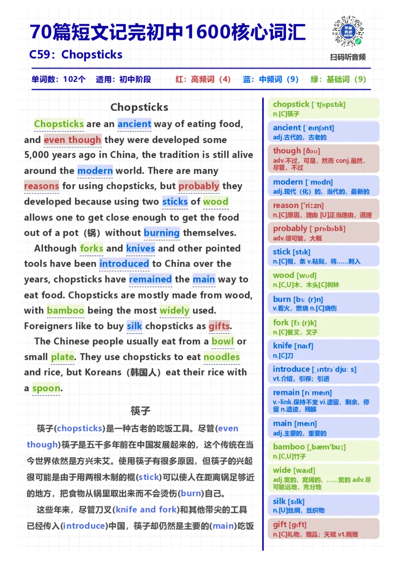 [高清版]70篇短文记完初中必会1600核心词汇_小学全网线上同款资料_28号文件小初英语