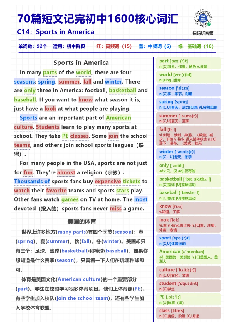 [高清版]70篇短文记完初中必会1600核心词汇_小学全网线上同款资料_28号文件小初英语