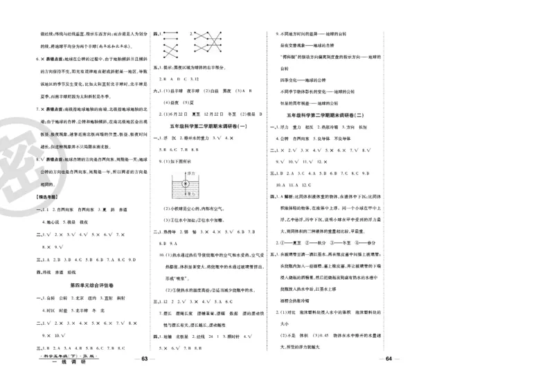 科学教科版试卷5年级下册_2024年人教版小学数学一二三四五六年级上册下册期中期末试a0747_小学全科《同步练习+精品试卷》打包下载（1-6年级单元月考期中期末试卷）_小学科学