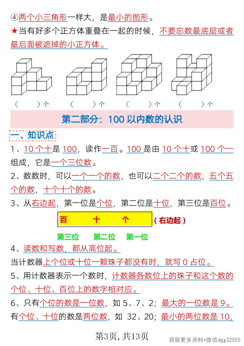 2.28一年级下册数学全册重难点知识汇总(1)_一年级上下册资料_小学一年级学习资料-25年更新版_1-04、小学一年级数学下册_1-4-2、练习题、作业、试题、试卷_通用_通用重点必背+专项练习