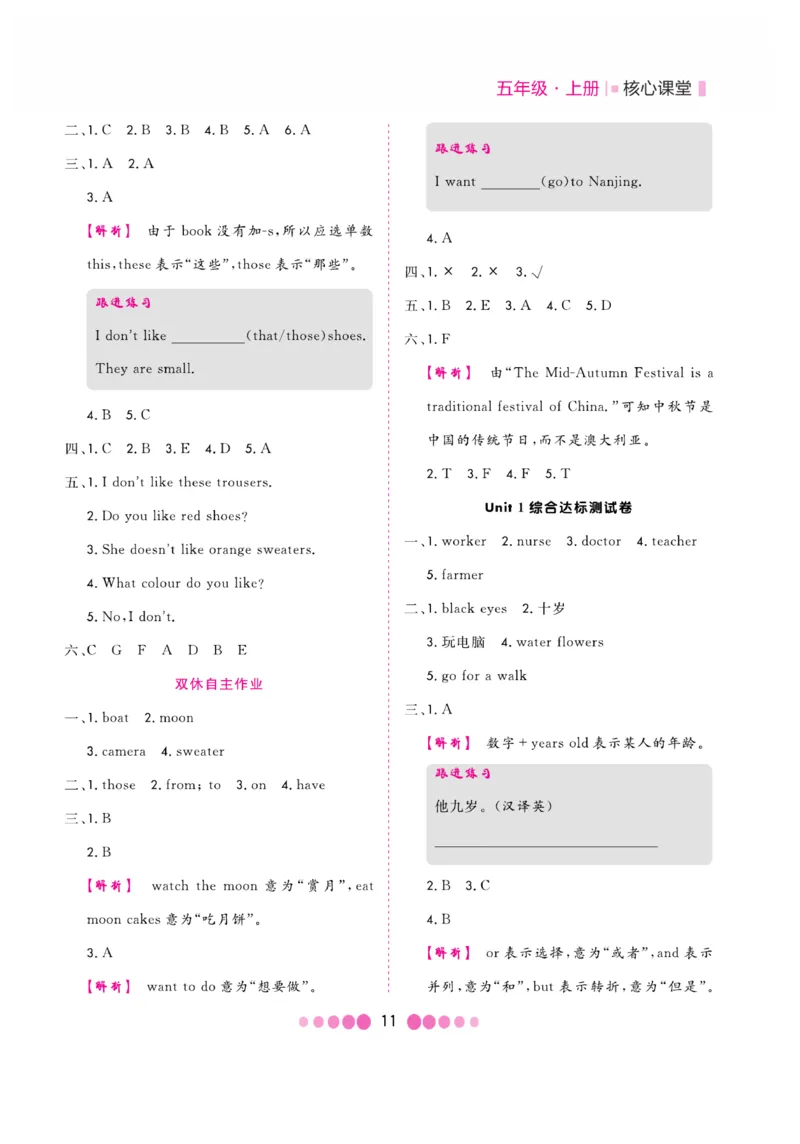 《核心课堂》5年级英语上册（冀教版）小册_2024年人教版小学数学一二三四五六年级上册下册期中期末试a0747_小学全科《同步练习+精品试卷》打包下载（1-6年级单元月考期中期末试卷）