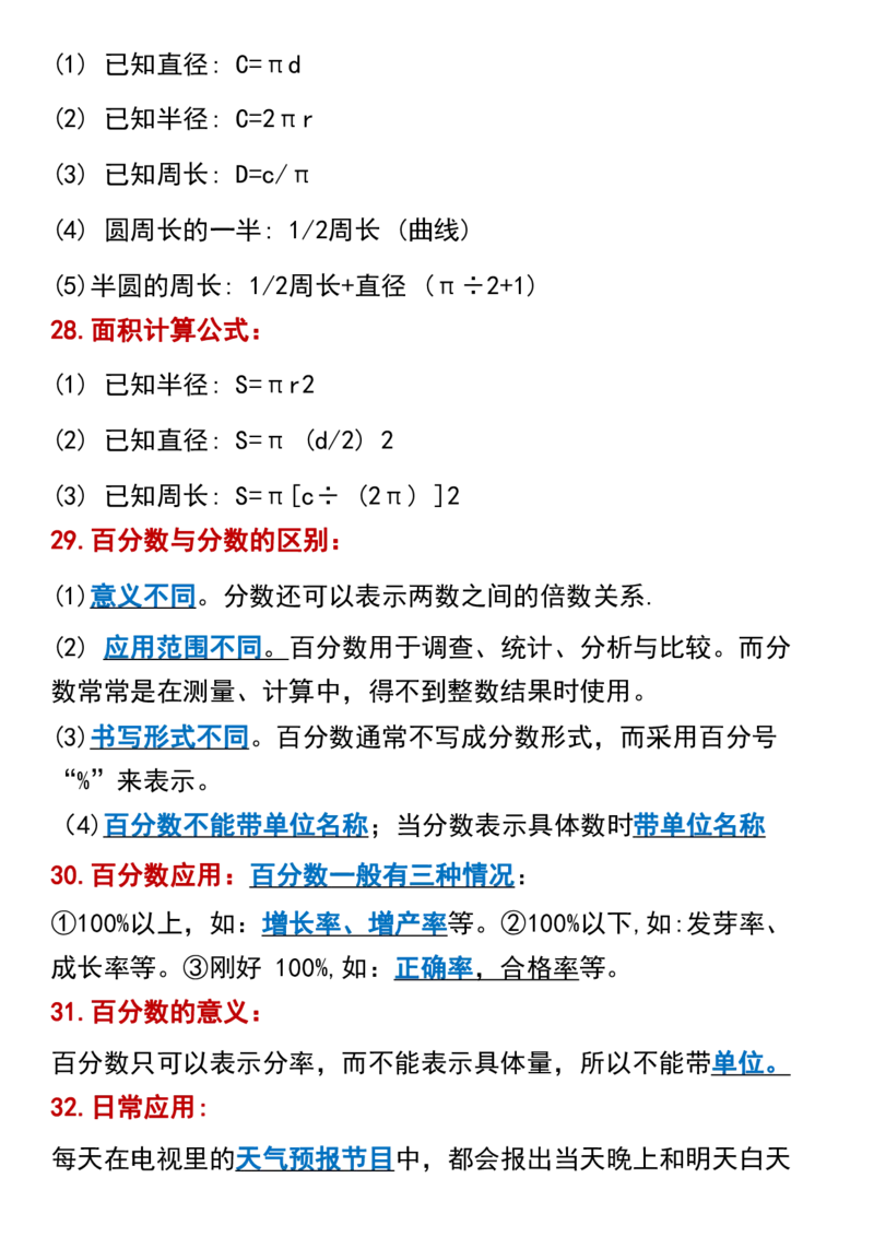 60个必背考点六年级数学上册_六上数学25秋