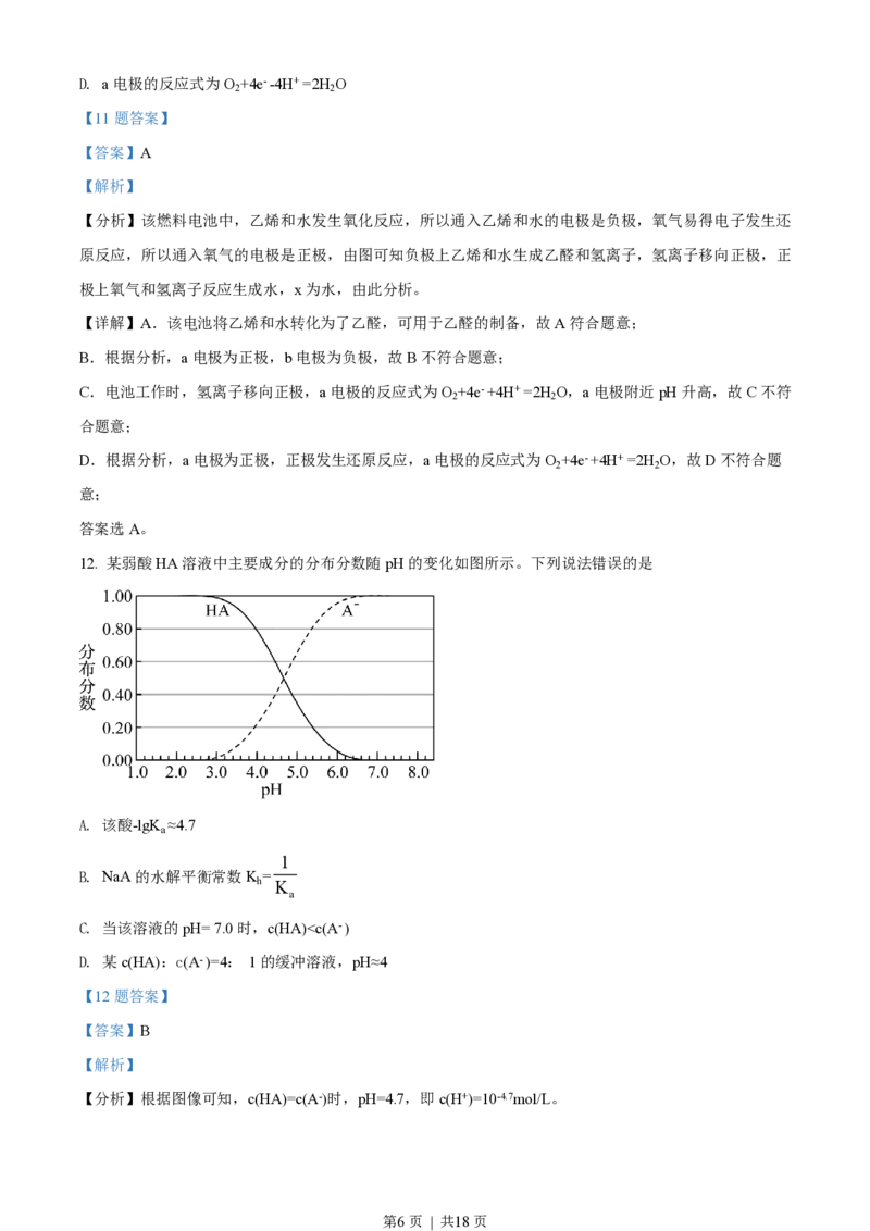 2020年高考化学试卷（海南）（解析卷）_历年高考真题合集_化学历年高考真题_新&middot;PDF版2008-2025&middot;高考化学真题_化学（按年份分类）2008-2025_2020&middot;高考化学真题