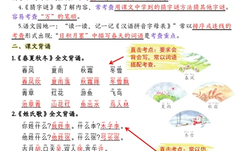 1157一年级（下）语文1-8单元考点知识背记（32页）(1)_一年级上下册资料_一年级下册小红书同款资料_一下数学