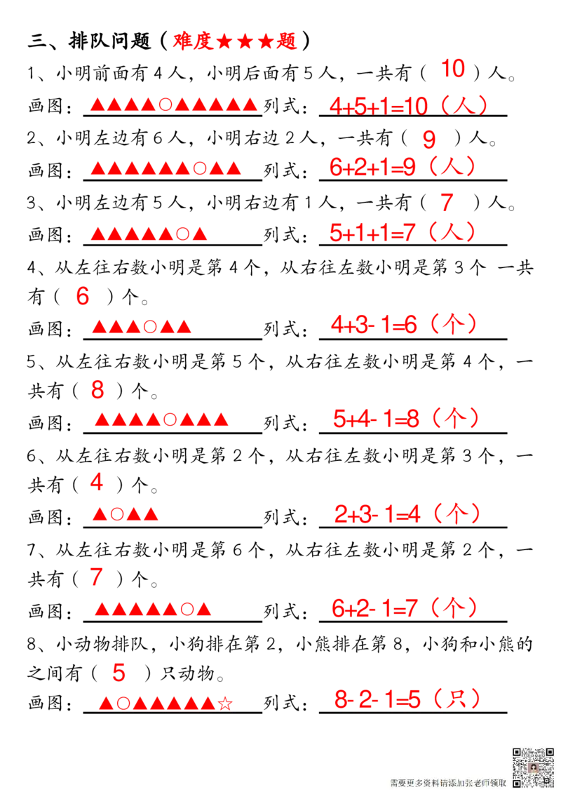 12.25一年级数学上册期末重点应用题练习100道答案_一年级上下册资料_一年级上册小红书同款资料_一年级(1)