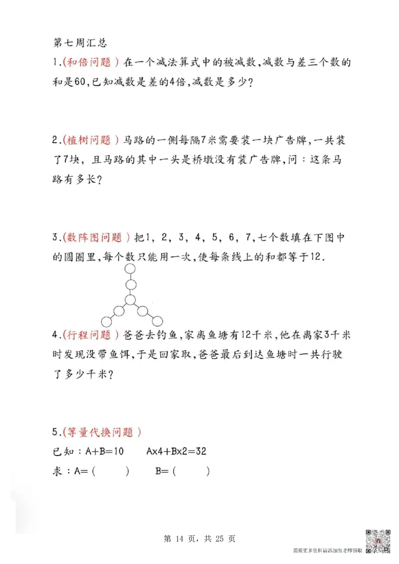 1388二年级数学母题大全+必做奥数思维题9套（含答案25页）(1)_二年级上下册资料_二年级上册小红书同款资料_二年级