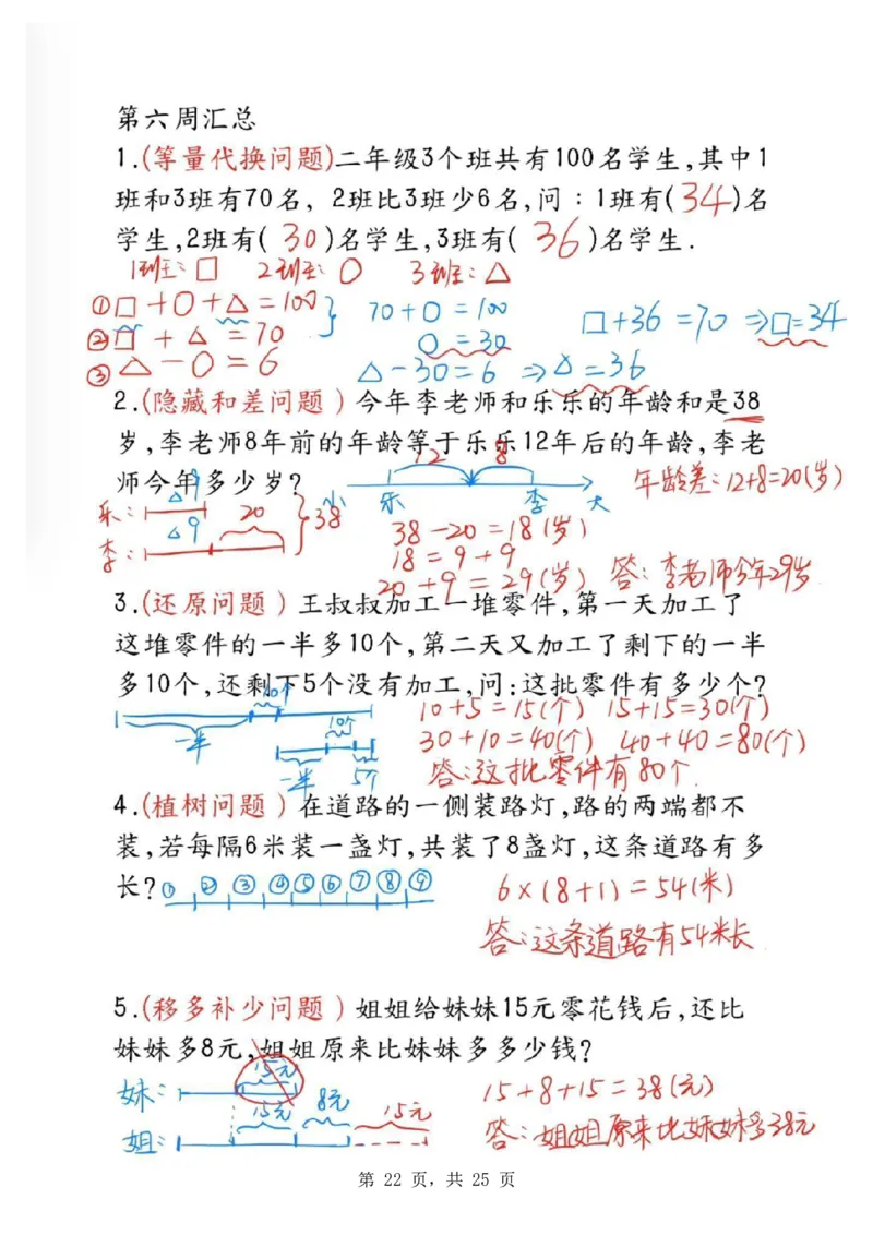 1388二年级数学母题大全+必做奥数思维题9套（含答案25页）(1)_二年级上下册资料_二年级上册小红书同款资料_二年级