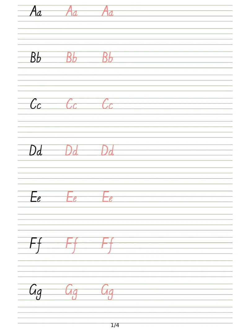 英文字帖-英文26个字母描红练习_幼小语数英专项资料_幼小英语数字，字母