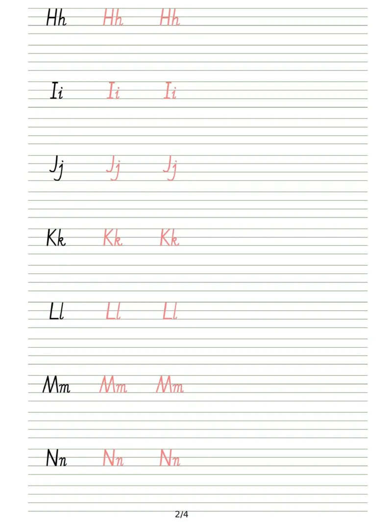 英文字帖-英文26个字母描红练习_幼小语数英专项资料_幼小英语数字，字母