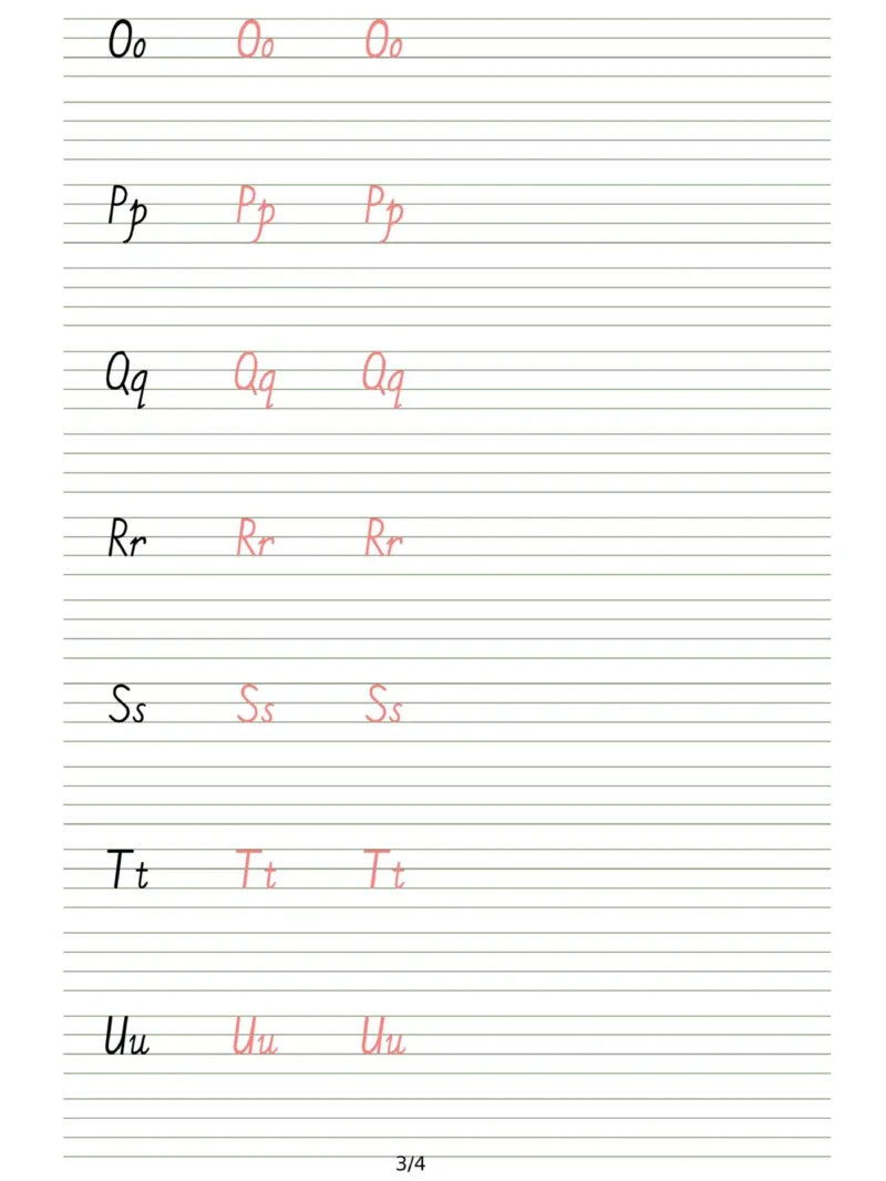 英文字帖-英文26个字母描红练习_幼小语数英专项资料_幼小英语数字，字母