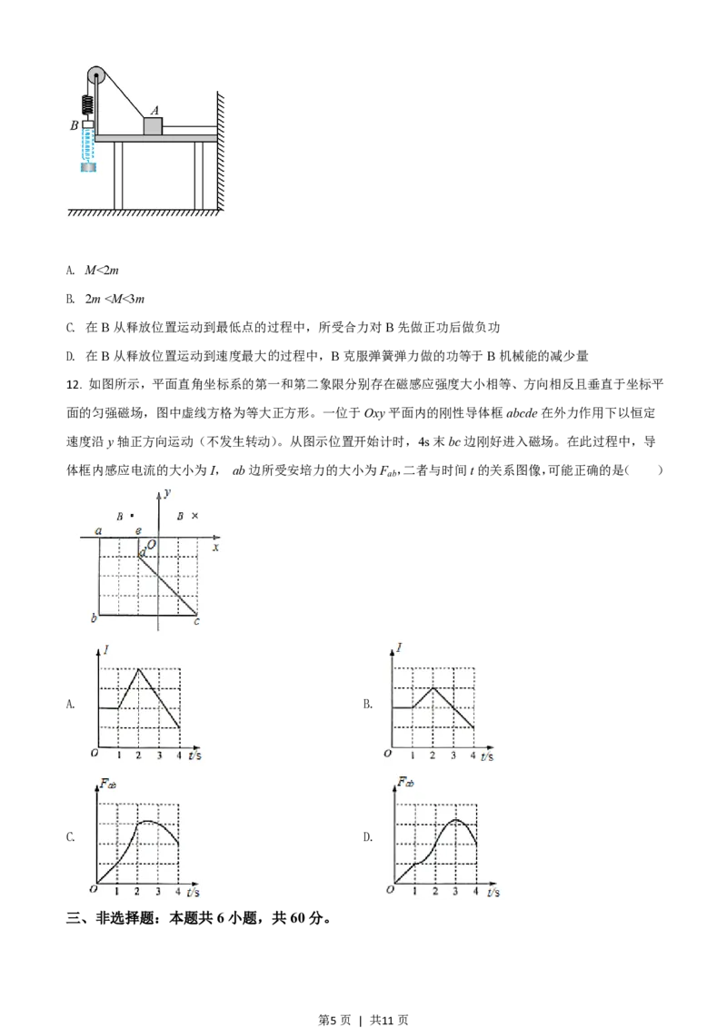 2020年高考物理试卷（山东）（空白卷）_物理历年高考真题_新&middot;PDF版2008-2025&middot;高考物理真题_物理（按试卷类型分类）2008-2025_自主命题卷&middot;物理（2008-2025）