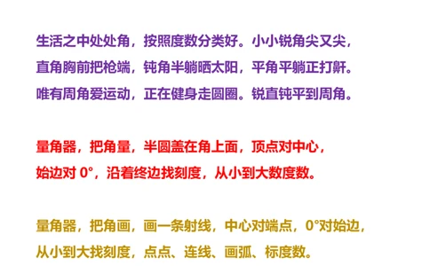 2025秋新版四年级数学上册开学必备：各单元知识点顺口溜(555)_小学全网线上同款资料