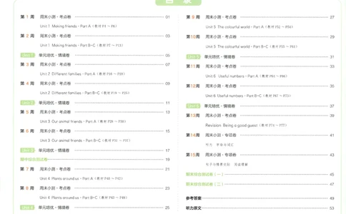 2025秋一本周末小测卷英语3上PEP