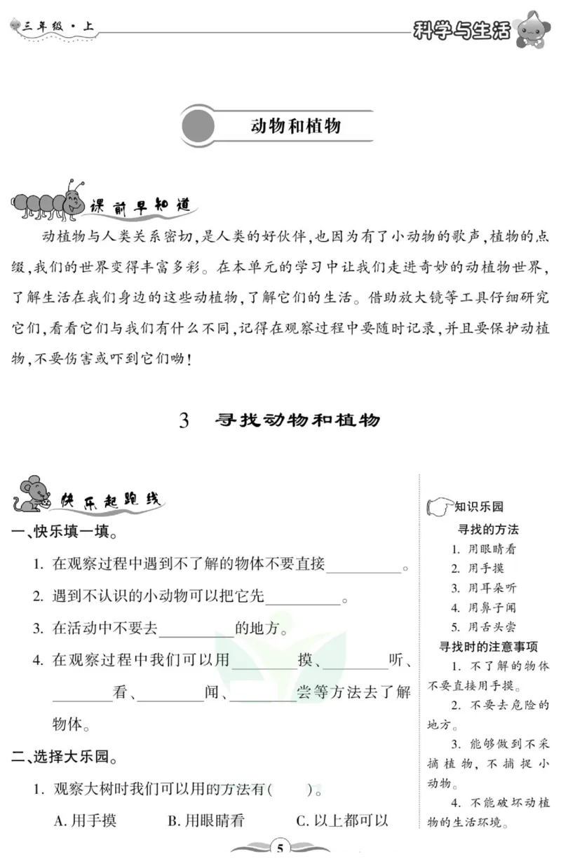 智能训练&middot;科学三年级上册冀人版_2024年人教版小学数学一二三四五六年级上册下册期中期末试a0747_小学全科《同步练习+精品试卷》打包下载（1-6年级单元月考期中期末试卷）_小学科学
