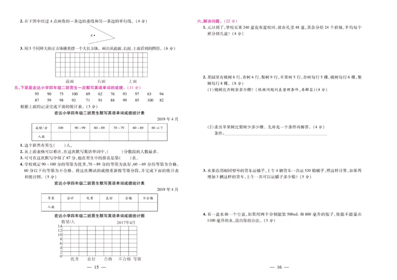 苏教数学四年级上册《期末大盘点》_2024年人教版小学数学一二三四五六年级上册下册期中期末试a0747_小学全科《同步练习+精品试卷》打包下载（1-6年级单元月考期中期末试卷）