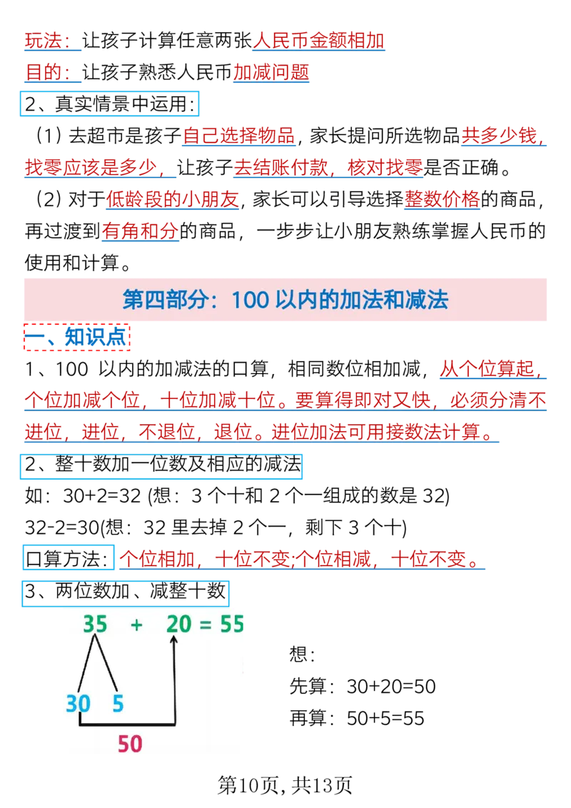 1003全册重难点知识汇总一下数学_一年级上下册资料_一年级下册小红书同款资料_一下数学_25年一下数学资料