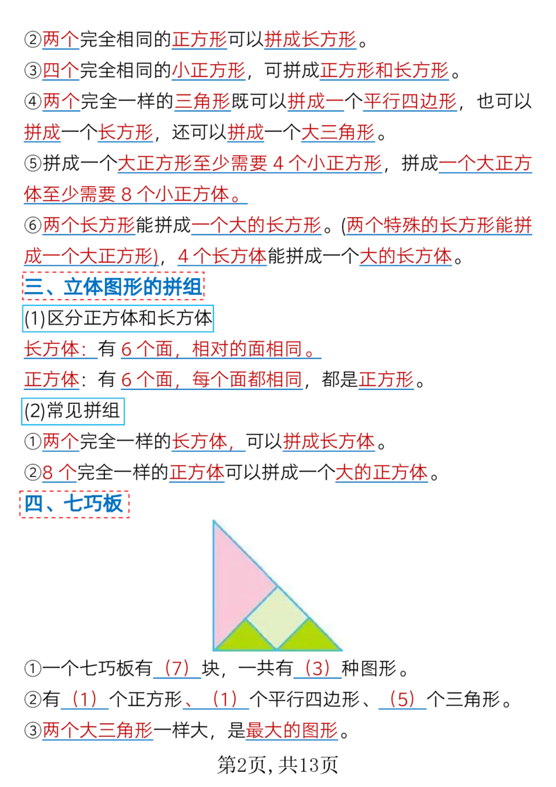 1003全册重难点知识汇总一下数学_一年级上下册资料_一年级下册小红书同款资料_一下数学_25年一下数学资料