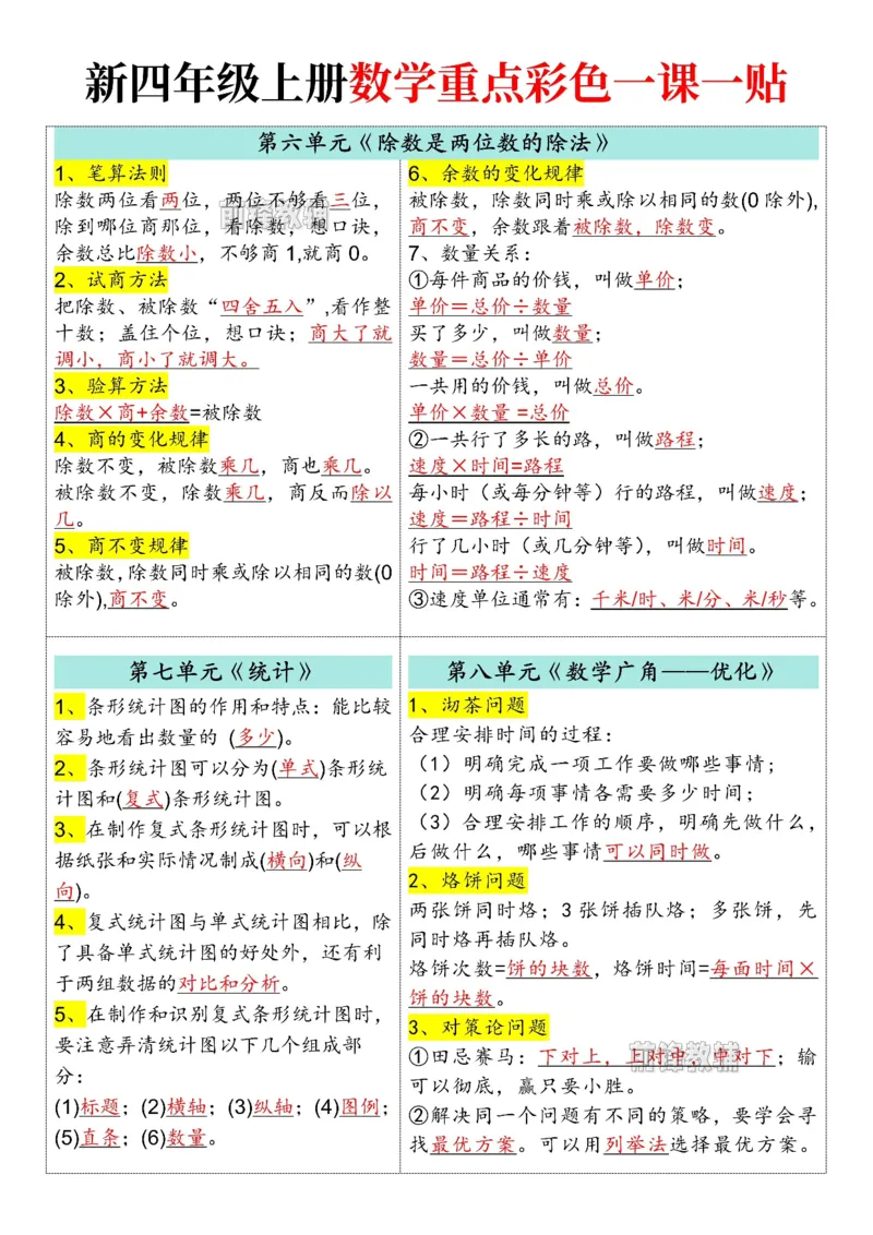 25新四年级上册数学彩色一课一贴（数位顺序表）_0_小学全网线上同款资料_33号文件4年级上