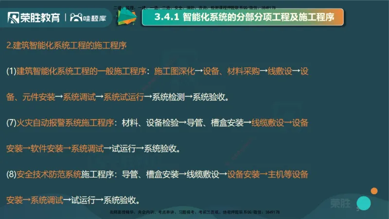 3.4智能化系统工程施工技术1（PPT版）_2026年一级建造师_2026年一建机电_2025年一建机电SVIP_02-基础精讲✿高端面授✿深度强化_12-机电《教材精讲班》王峰RS推荐_讲义