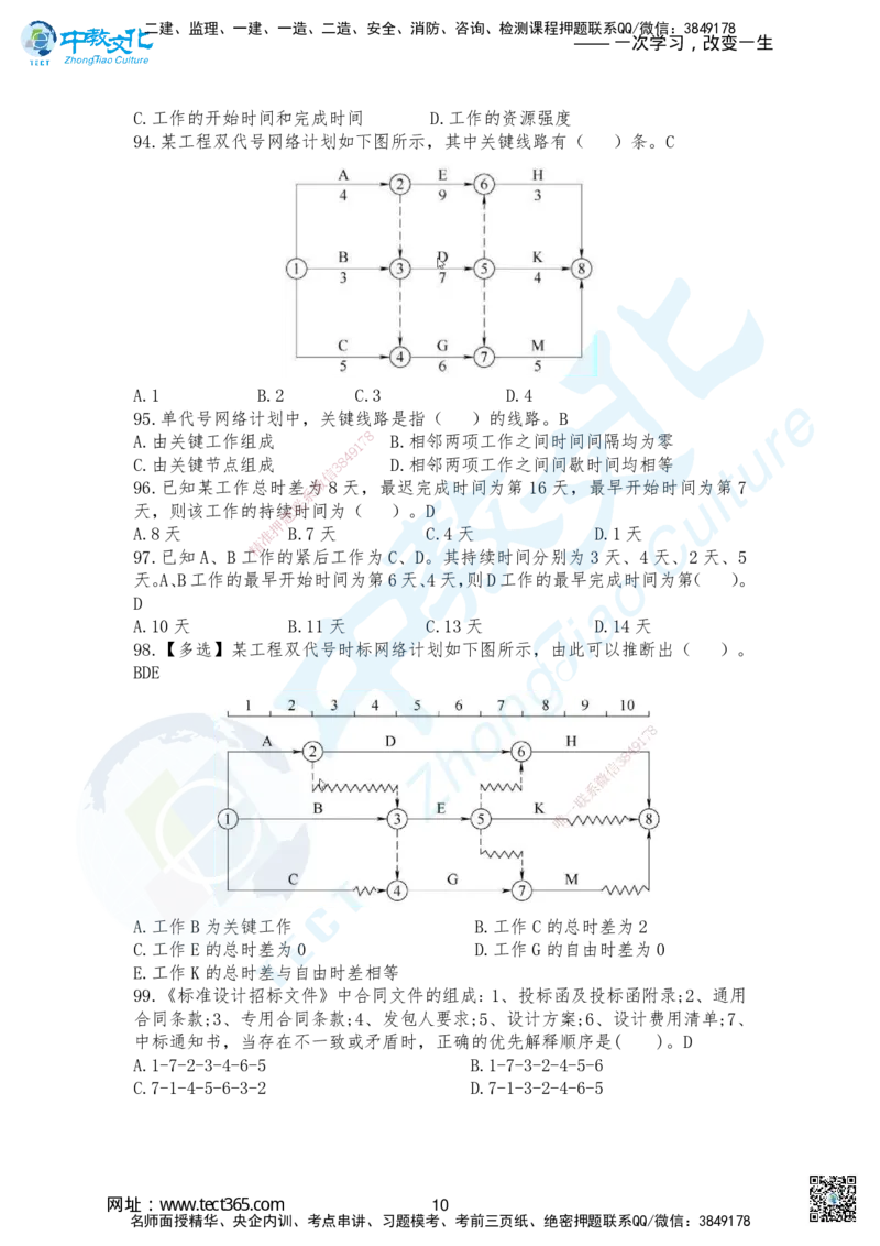 02.2025-一建《管理》考前急救-卷一答案_2026年一级建造师_2026年一建管理_2025年一建管理SVIP_04-冲刺串讲✿考点强化✿小灶集训_42-管理《考前急救班》名师ZJ_课程讲义