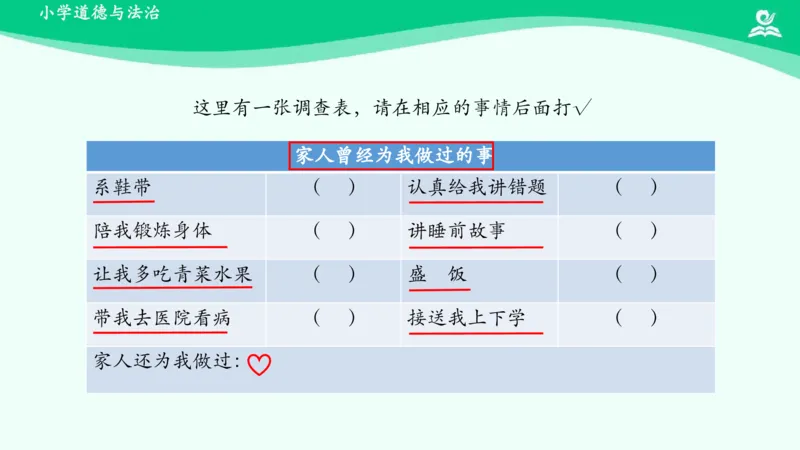 11家人的爱_课件_一年级上下册资料_小学一年级学习资料-25年更新版_1-08、小学一年级道德与法治下册_课时练与课件