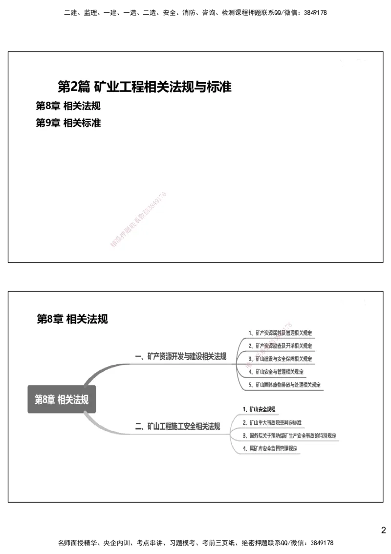 08.2025赵景满-名师精讲通关-008第二篇-第8章相关法规_2026年一级建造师_2026年一建矿业_2025年一建矿业SVIP_02-基础精讲✿高端面授✿深度强化_14-矿业《名师精讲通关》赵景满HX