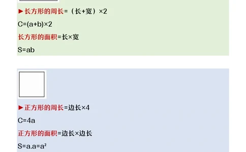 2025秋新版六年级上册数学必背几何图形公式大全_六上数学25秋