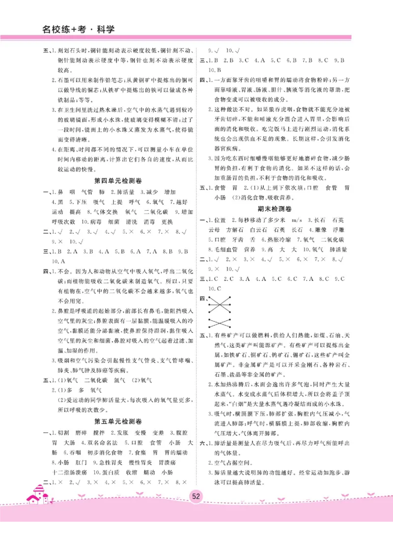 四上_2024年人教版小学数学一二三四五六年级上册下册期中期末试a0747_小学全科《同步练习+精品试卷》打包下载（1-6年级单元月考期中期末试卷）_小学科学_《名校练加考》1-6上下册