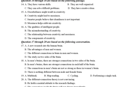 2019年高考英语试卷（上海）（春考）（空白卷）_英语历年高考真题_新&middot;PDF版2008-2025&middot;高考英语真题_英语（按省份分类）2008-2025_2008-2023&middot;（上海）英语高考真题