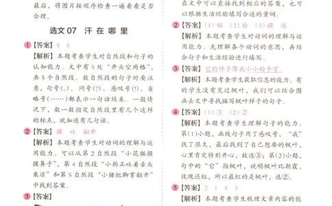 2026版木头马88篇高效训练-2年级-参考答案-副本_26版木头马88篇高效训练-2年级