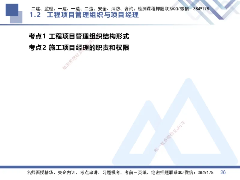 01.2026王晓丹-核心考点精析-管理1_2026年一级建造师_2026年一建管理_2026年一建管理SVIP_2026一建管理SVIP_04-冲刺串讲✿考点强化✿小灶集训_讲义