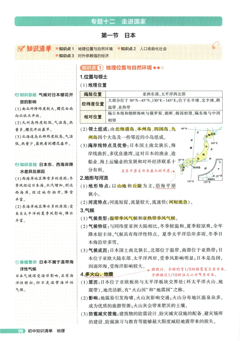 2026版53初中知识清单-地理