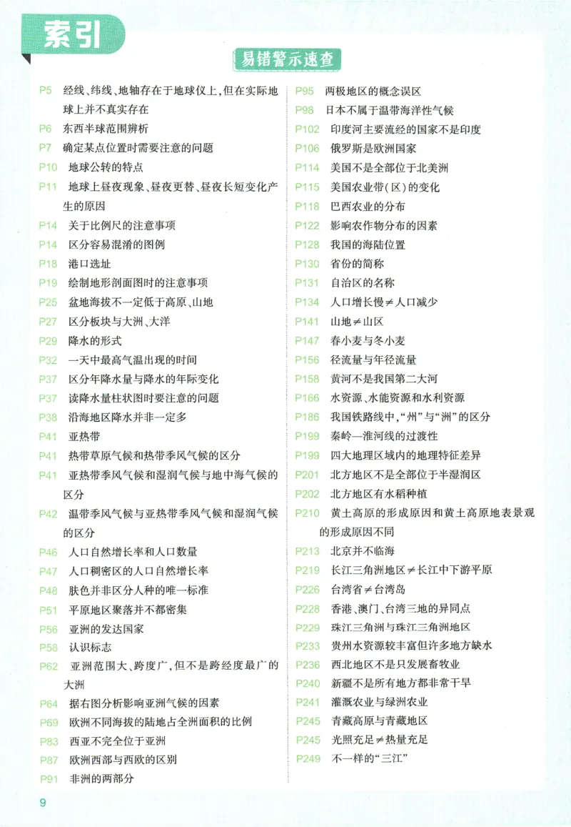 2026版53初中知识清单-地理