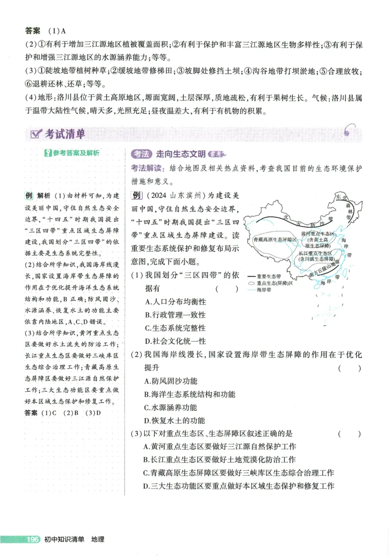 2026版53初中知识清单-地理