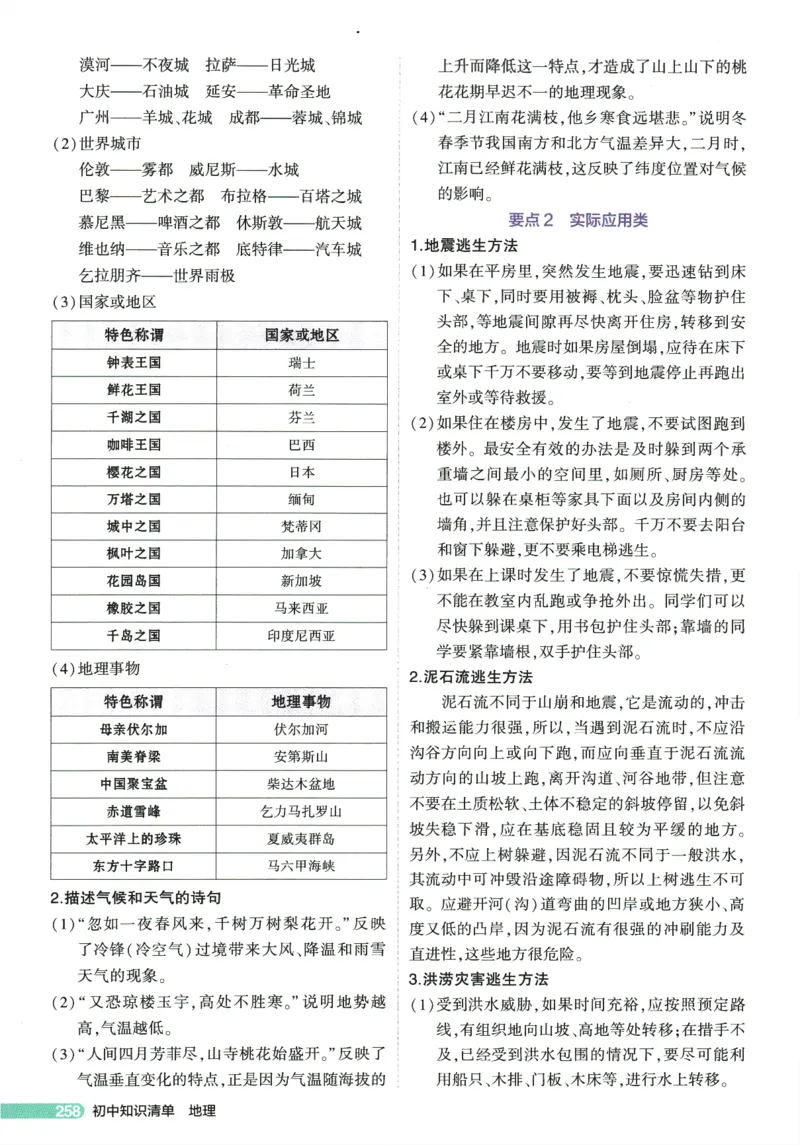 2026版53初中知识清单-地理