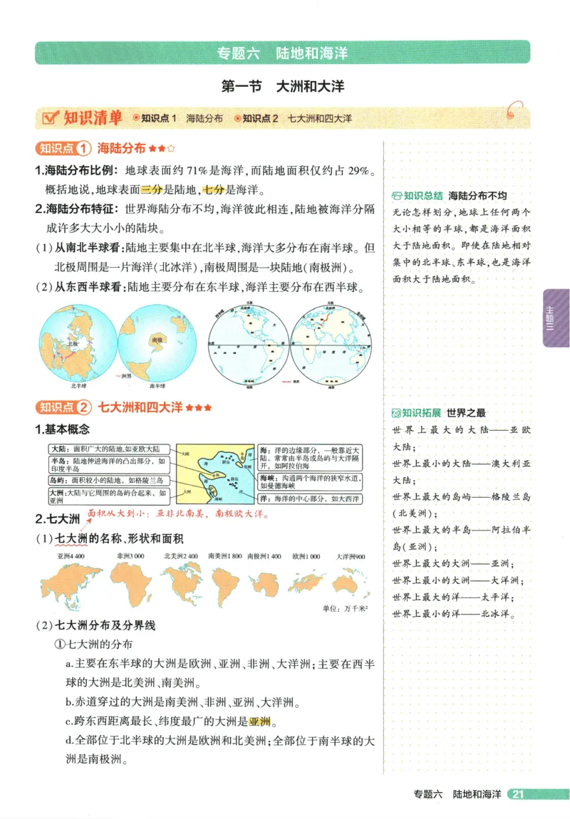2026版53初中知识清单-地理